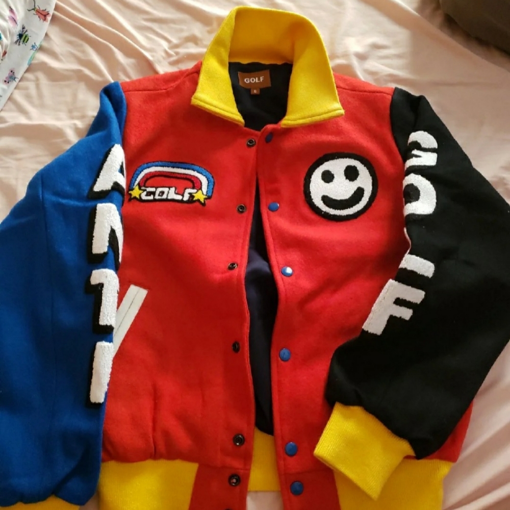SOLD!!! ANTI GOLF Wang Primary Varsity Jacket (Small)